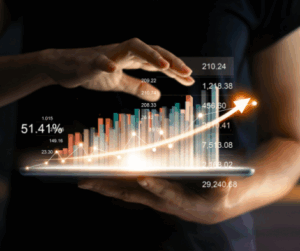 un graphique de croissance d'entreprise
