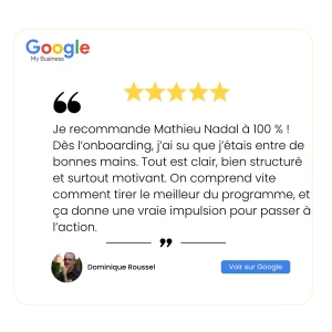Mathieu NADAL business coach témoignage