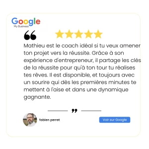 Mathieu NADAL coaching pour entrepreneur témoignage