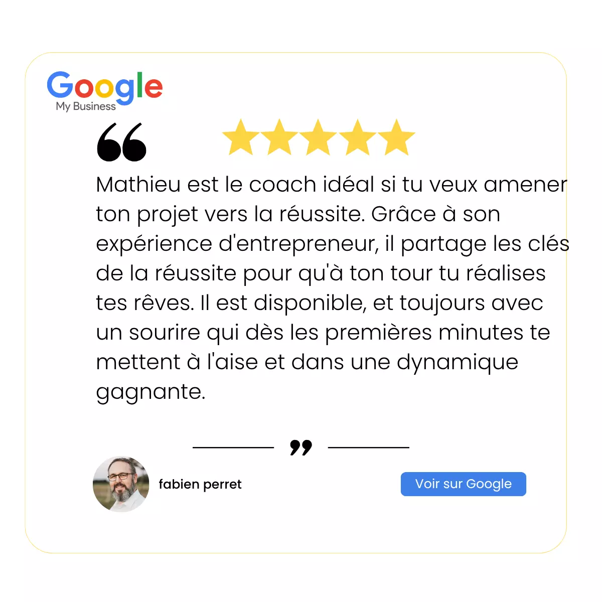 Mathieu NADAL coaching pour entrepreneur témoignage 